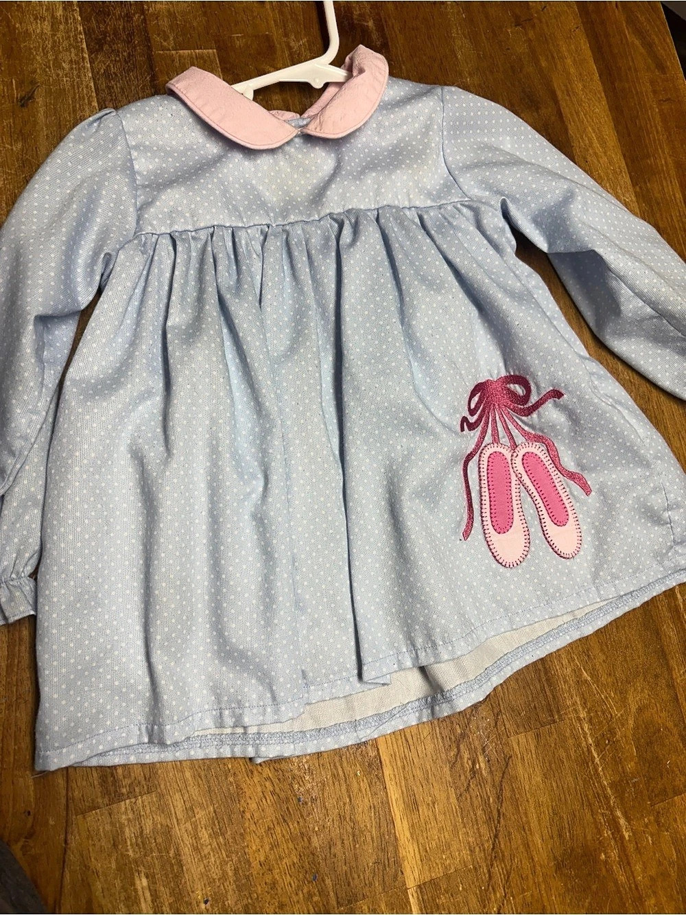 The Smocking Place Girls Polka Dot Dress Size 5 Like New